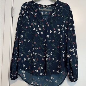 Floral Navy Blouse